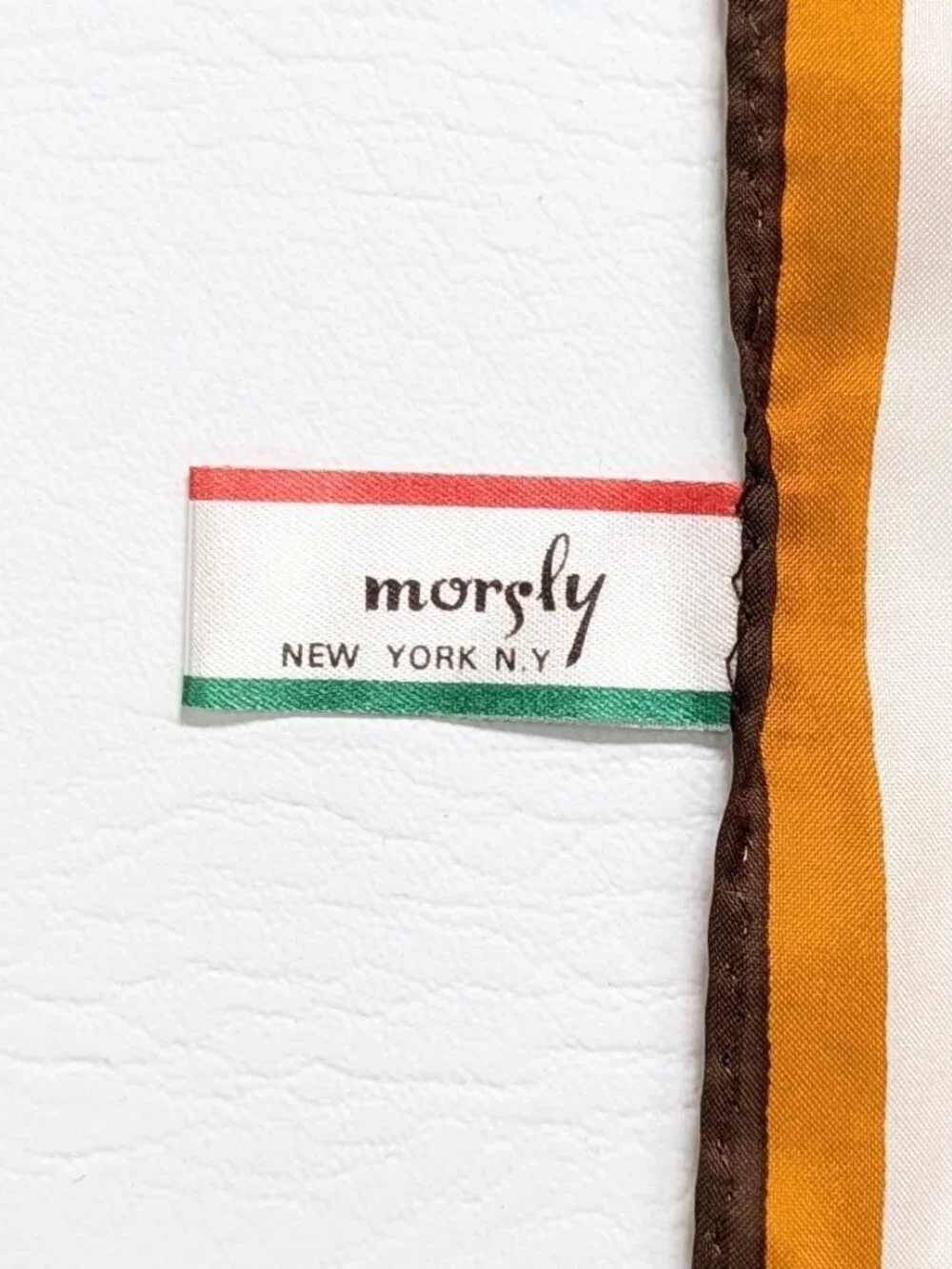 Vtg Morsly NY 70's Mushroom Cherries Vegetable Square Scarf Japan Mod